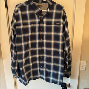 Eddie Bauer Men's Blue Plaid Shirt